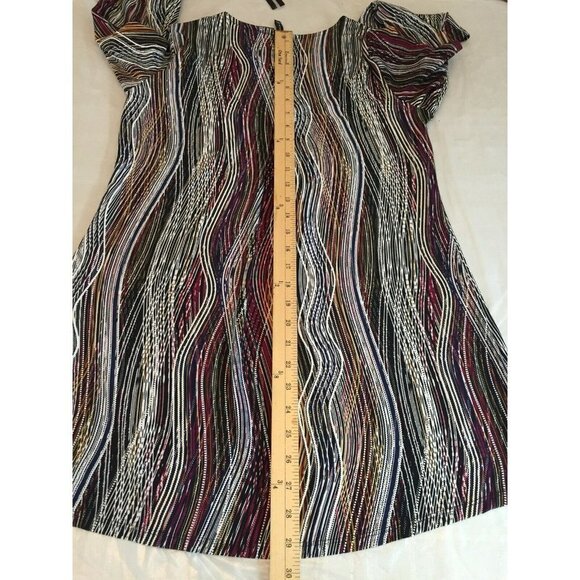 New Directions Boho Tunic Womens S Multicolor Bell Sleeve Festival Artistic Y2K - Picture 11 of 12